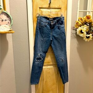 Loft patchwork skinny jeans